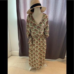 urban outfitters floral long dress- size small
